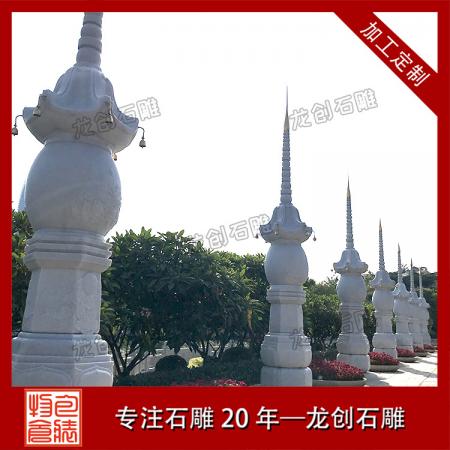 石雕佛塔案例图片 寺庙古建石塔雕刻厂家